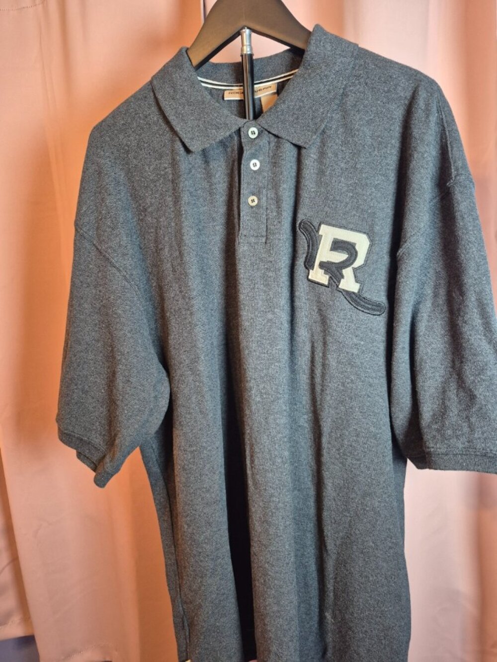 Rocawear Gray Polo Shirt 1X Y2K Hip Hop Streetwear